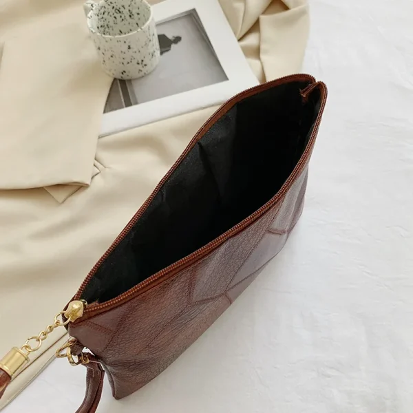 Small Women Bag Lady Day Clutch Envelope Wristlet Bag Soft PU Leather Mobile Phone Money Purses And Handbags Tassel Evening Bag - Image 5