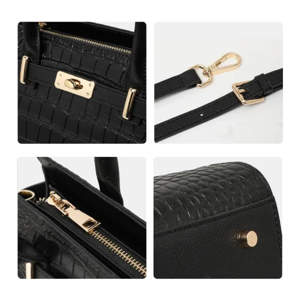 First-layer cowhide bag, red mother's bag, women's bag fashionable handbag, wedding genuine leather shoulder bag - Image 6