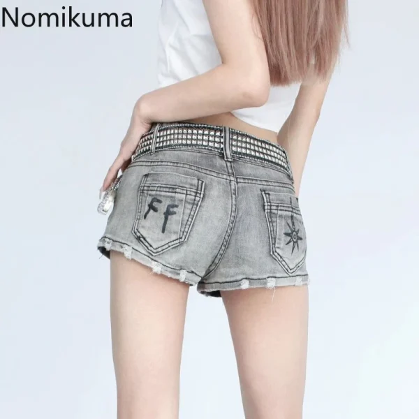 Harajuku Denim Shorts Women Streetwear Casual Hole Tassel Y2k Pants 2025 New Bottoms Fashion Summer Pantalones Cortos De Mujer - Image 4