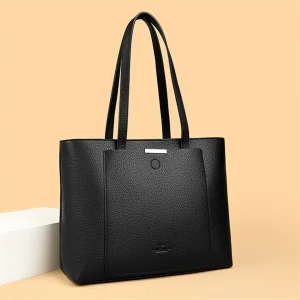 Genuine Brand Soft Pu Leather Hand Bags Big Handbags Women Shoulder Bags for Laptop Luxury Designer Tote Shopping Top Handle Bag