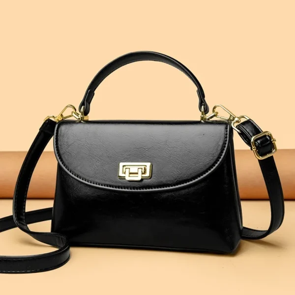High-End Feel Leather Handbag Crossbody Single Shoulder Bags for Mother 2025 Brand Women's Retro Small Casual Tote Sac A Main - Image 2