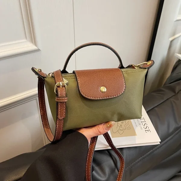 2025 Trendy Summer New Popular Lightweight Shoulder Crossbody Bag, Fashionable Women's Bag, Checkered Canvas, Personalized Multi - Image 4