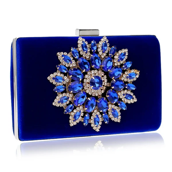 Diamond Crystal Flower Evening Bags Clutch Bag Hot Styling Day Clutches Lady Wedding woman bag Rhinestones Purse - Image 2