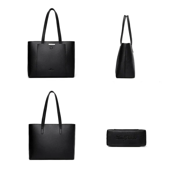 Genuine Brand Soft Pu Leather Hand Bags Big Handbags Women Shoulder Bags for Laptop Luxury Designer Tote Shopping Top Handle Bag - Image 5