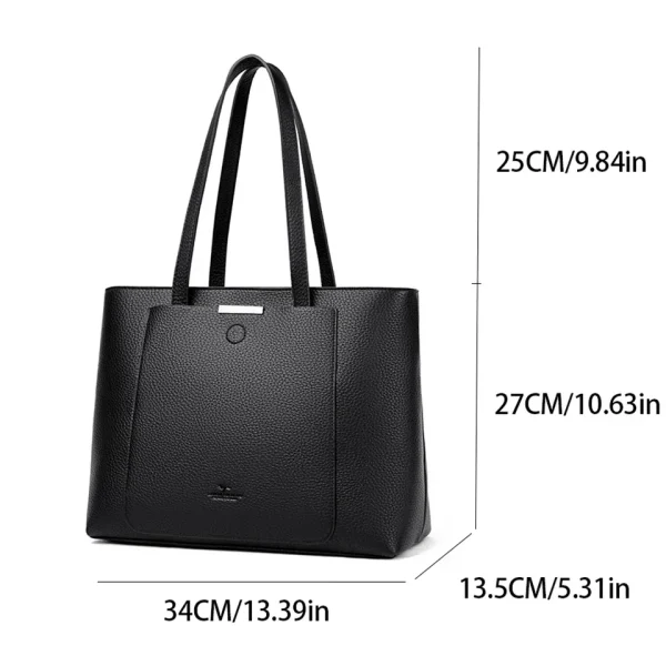 Genuine Brand Soft Pu Leather Hand Bags Big Handbags Women Shoulder Bags for Laptop Luxury Designer Tote Shopping Top Handle Bag - Image 4