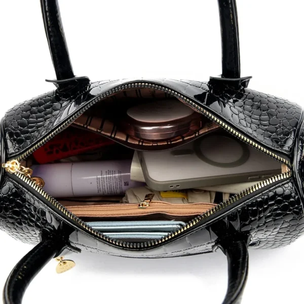 Genuine Brand Soft Patent Pu Leather Hand Bags for Women Mother Female Shoulder Crossbody Tote Messanger Bag Small Sac A Main - Image 6