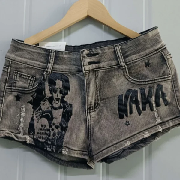Harajuku Denim Shorts Women Streetwear Casual Hole Tassel Y2k Pants 2025 New Bottoms Fashion Summer Pantalones Cortos De Mujer