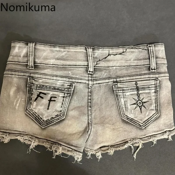 Harajuku Denim Shorts Women Streetwear Casual Hole Tassel Y2k Pants 2025 New Bottoms Fashion Summer Pantalones Cortos De Mujer - Image 3