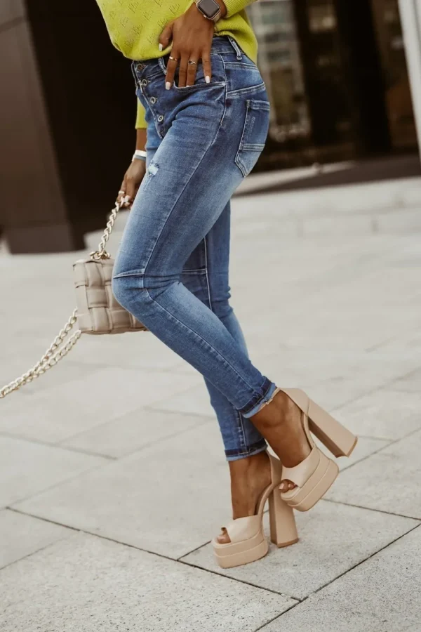 Women Jeans Ankle Length Denim Pants Pencil Pants Zipper Fly Washing Slim Fit Pockets Streetwear Spring 2025 Slght Strech - Image 3
