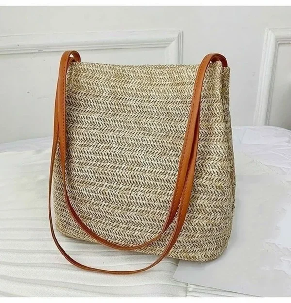 Women's Straw Woven Handbag Large Rattan Basket Beach Bag Summer Women Messenger Crossbody Bags Girls Small Beach Handbag New - Image 5