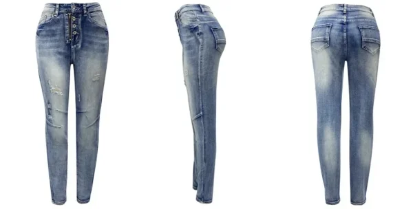 Women Jeans Ankle Length Denim Pants Pencil Pants Zipper Fly Washing Slim Fit Pockets Streetwear Spring 2025 Slght Strech - Image 6