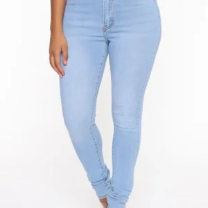 Botvotee Skinny High Waisted Pencil Jeans for Women Casual Elegant Office Denim Pants Blue White Black Elastic Jeans Woman