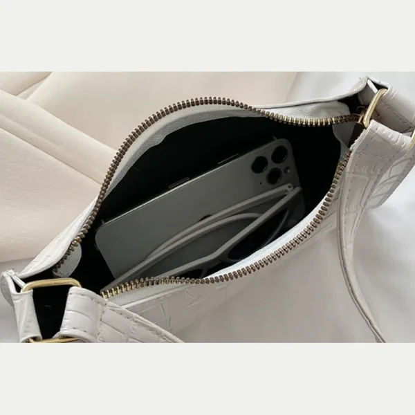 Fashion PU Leather Bags for Women Alligator Pattern Armpit Handbag Female Small Underarm Messenger Bag and Purse Designer Bag - Image 5