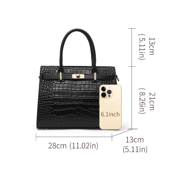 First-layer cowhide bag, red mother's bag, women's bag fashionable handbag, wedding genuine leather shoulder bag - Image 5