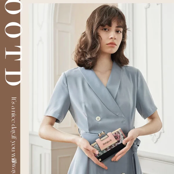 Women Wallet Leather Large Capacity Handbag Long Purse 10-card slots and clips Zero SY5025 - Image 2
