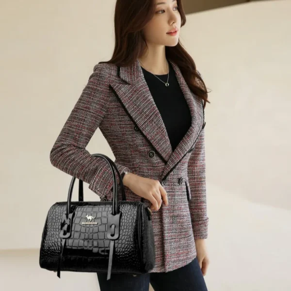 Genuine Brand Soft Patent Pu Leather Hand Bags for Women Mother Female Shoulder Crossbody Tote Messanger Bag Small Sac A Main - Image 3