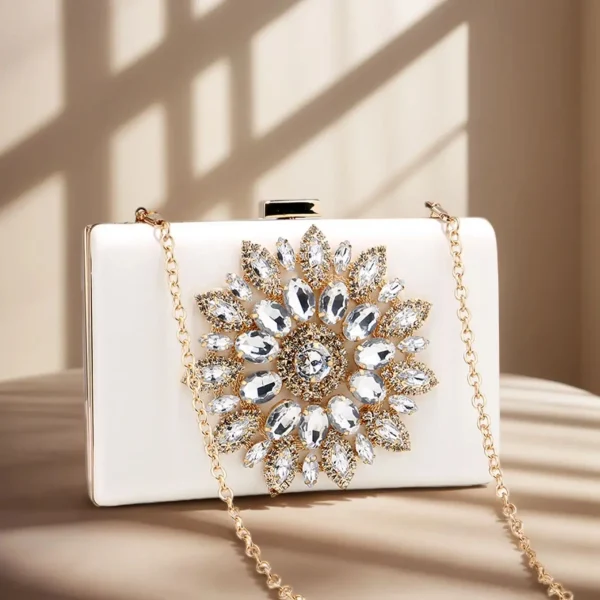 Diamond Crystal Flower Evening Bags Clutch Bag Hot Styling Day Clutches Lady Wedding woman bag Rhinestones Purse