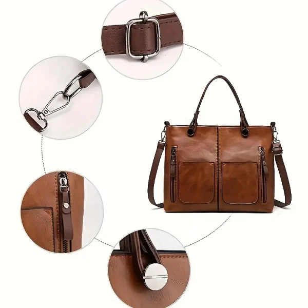 Women's Bag Fashion Classical Style Crossbody Handbag Retro PU Leather Shoulder and Purse Casual Bag Daily - Image 5