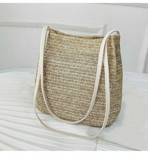 Women's Straw Woven Handbag Large Rattan Basket Beach Bag Summer Women Messenger Crossbody Bags Girls Small Beach Handbag New - Image 4