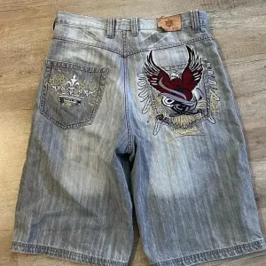 American New Y2K Retro Embroidered Denim Shorts For Men And Women Harajuku Gothic High Waist Shorts Basketball Pants Street Wear