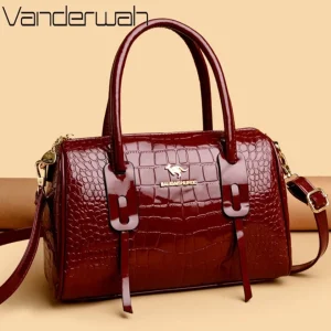 Genuine Brand Soft Patent Pu Leather Hand Bags for Women Mother Female Shoulder Crossbody Tote Messanger Bag Small Sac A Main