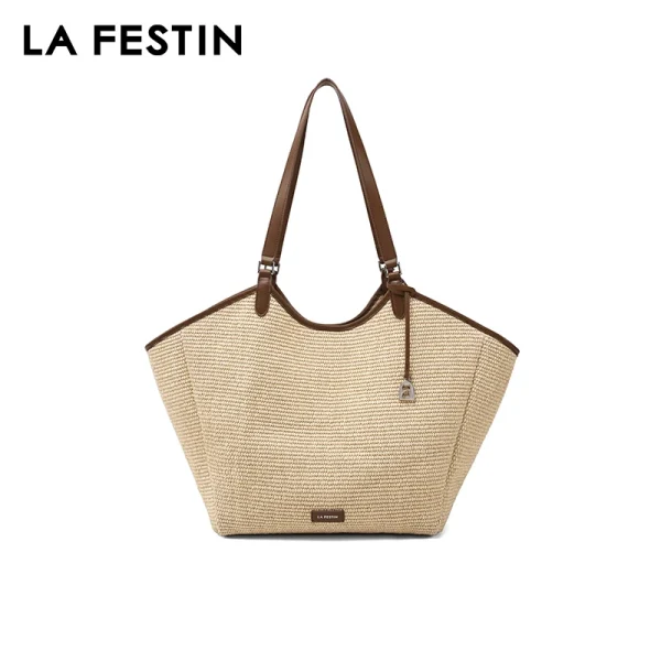LA FESTIN Original Brand Shoulder Bag 2025 New Tote Bag for Women Fashion Woven Bag Large Capacity Handbag Big Bag - Image 2