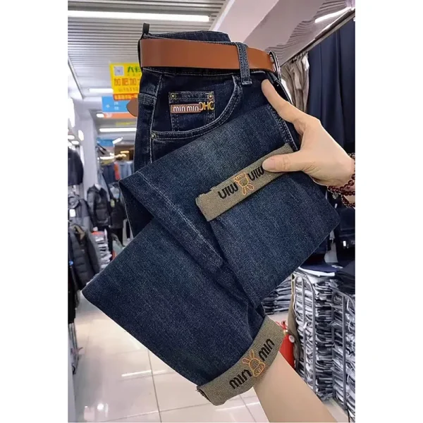 2025 Spring Autumn Korean Fashion Harem Jeans Women High Waist Loose be all-match Straight Denim Pants Female Jean Trousers 4XL - Image 2