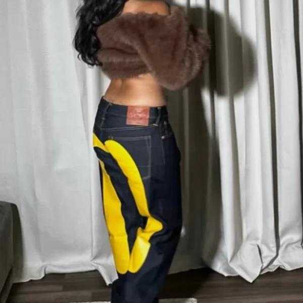 European and American hip-hop jeans men and women printing four seasons trendy trousers Gothic Y2K high street spring and summer - Image 2