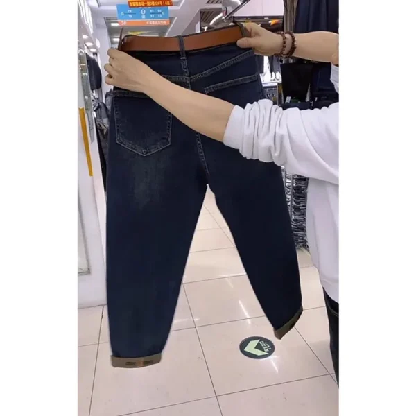 2025 Spring Autumn Korean Fashion Harem Jeans Women High Waist Loose be all-match Straight Denim Pants Female Jean Trousers 4XL - Image 4