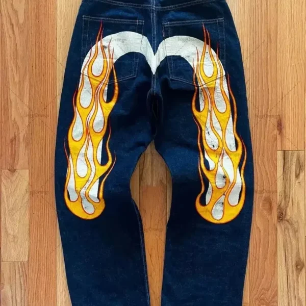European and American hip-hop jeans men and women printing four seasons trendy trousers Gothic Y2K high street spring and summer - Image 6