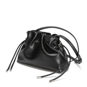 Luxury Pleated Cloud Crossbody Bag - Premium Genuine Leather Drawstring Shoulder Purse, Versatile Small Bag for Elegant Lady