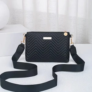 2025 New Minimalist Solid Color Quilted Chain Crossbody Bag for Women Small Lightweight Shoulder Purse Elegant Everyday Handbag