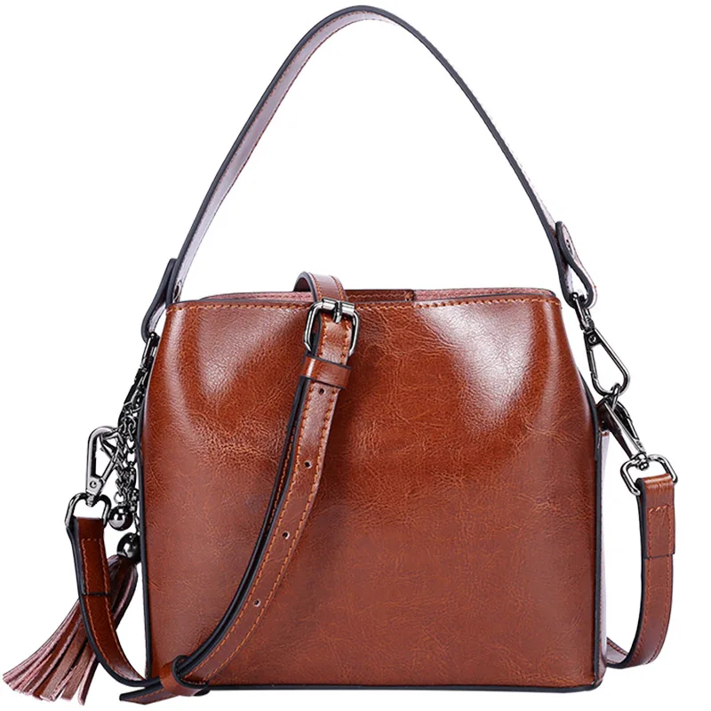 100% Genuine Leather Women's Handbag 2025 New Fashion Leather Shoulder Bag Commuter Women's Crossbody Bag for shopping - Image 3
