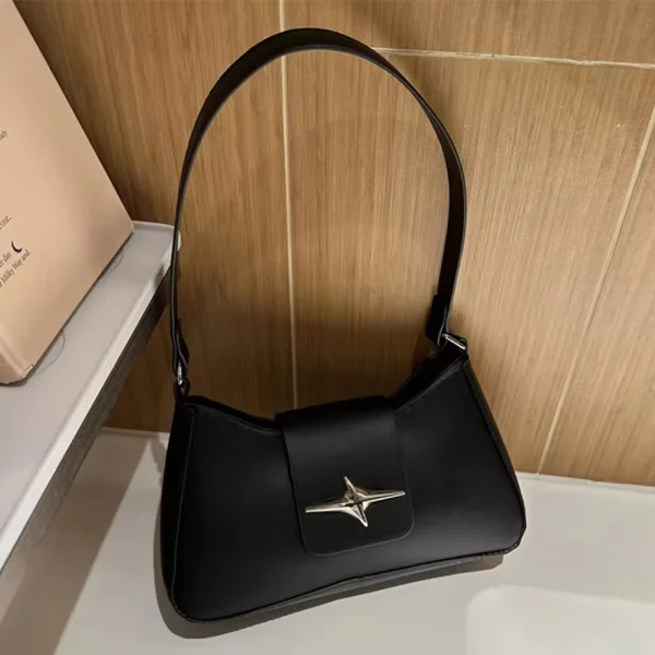Luxury Brand Y2K Small Purse for Women Classic Vintage PU Leather Shoulder Bag 2025 Style Daily Use Ladies Underarm Handbag - Image 5