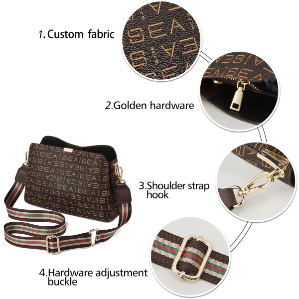 FOXER Monogram Women Shoulder Tote Bag 2025 Fashion Commuter Female Large Crossbody Purse for Mom - Image 6