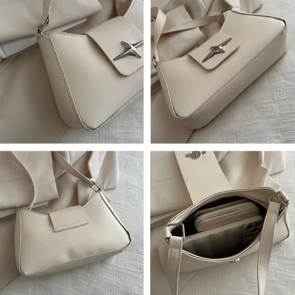 Luxury Brand Y2K Small Purse for Women Classic Vintage PU Leather Shoulder Bag 2025 Style Daily Use Ladies Underarm Handbag - Image 6