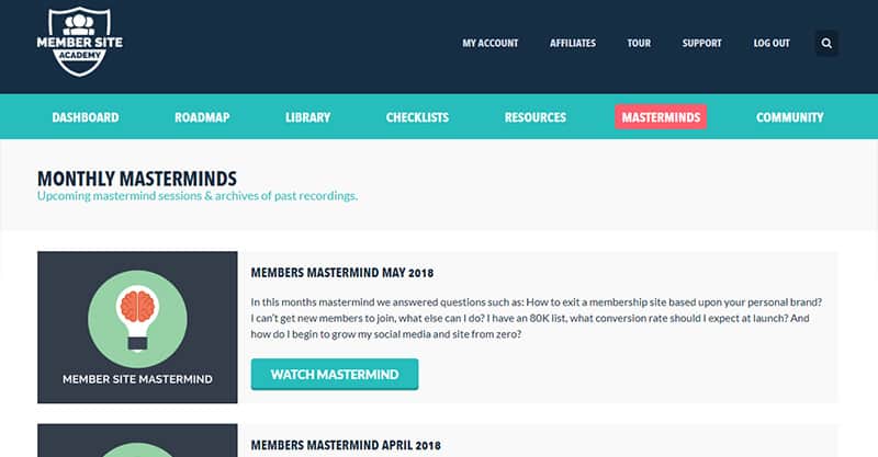 The Live Membership Website Elements