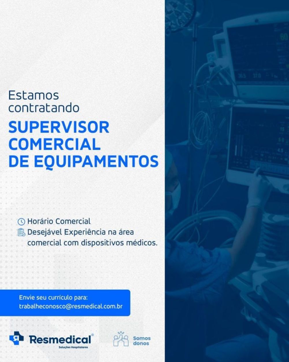 Supervisor Comercial de Equipamentos