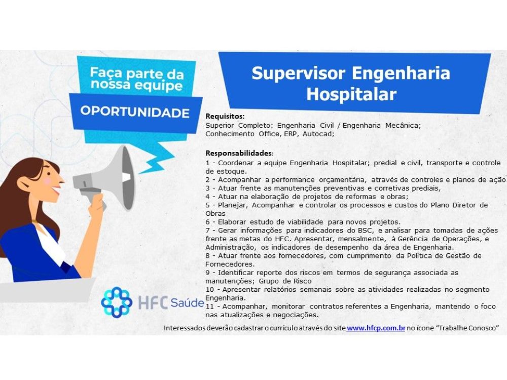 Supervisor Engenharia Hospitalar