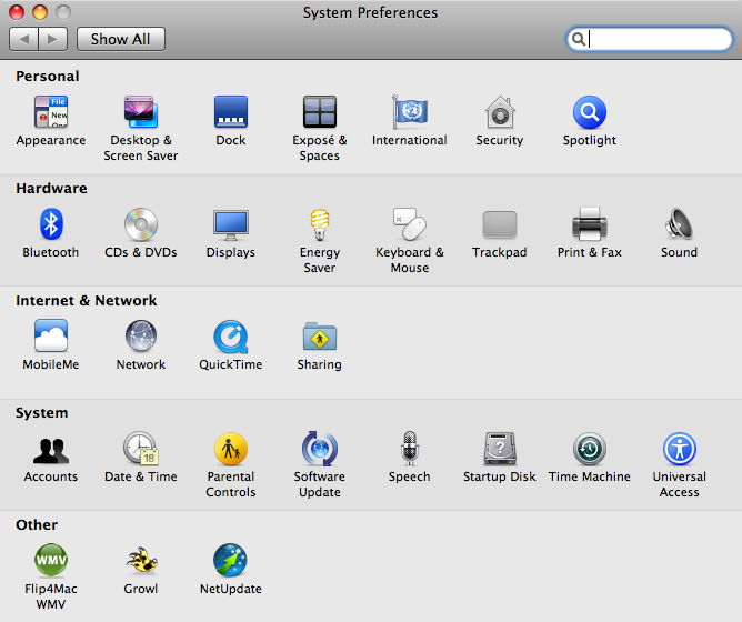 Mac System Preferences