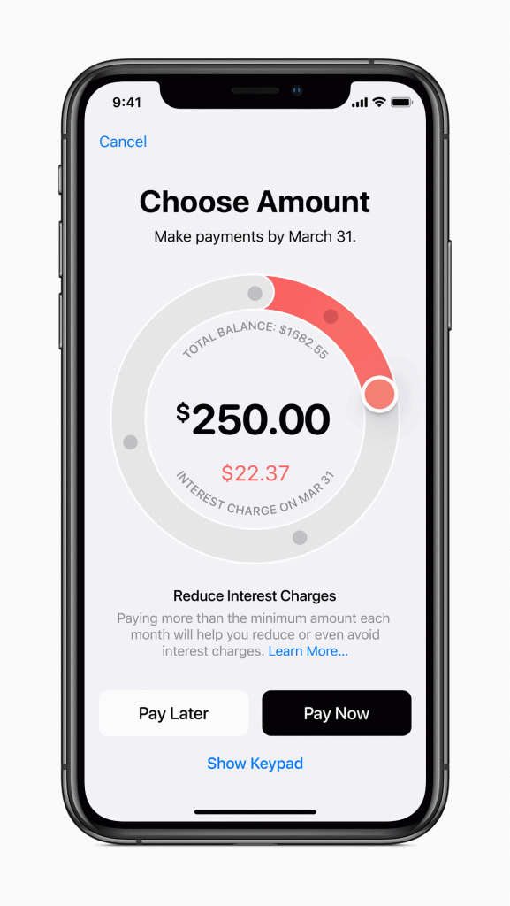 Apple card app gif