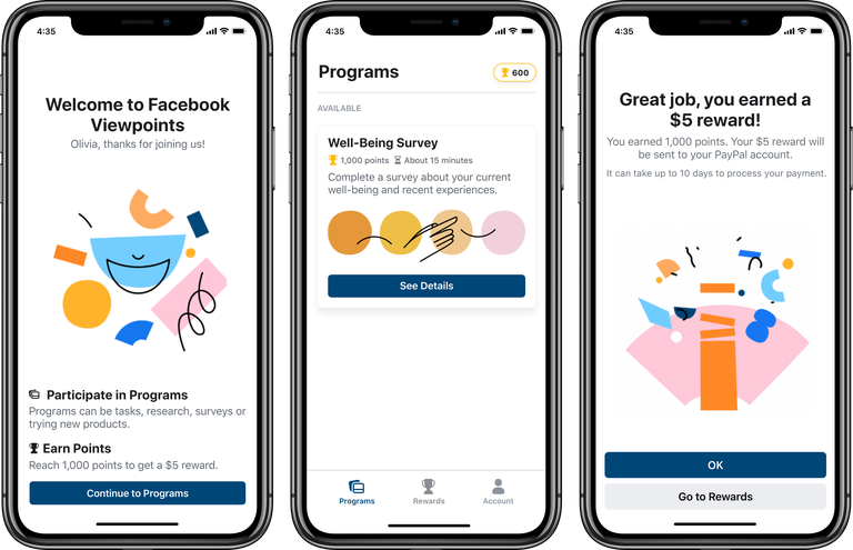 Facebook-Viewpoints screenshot