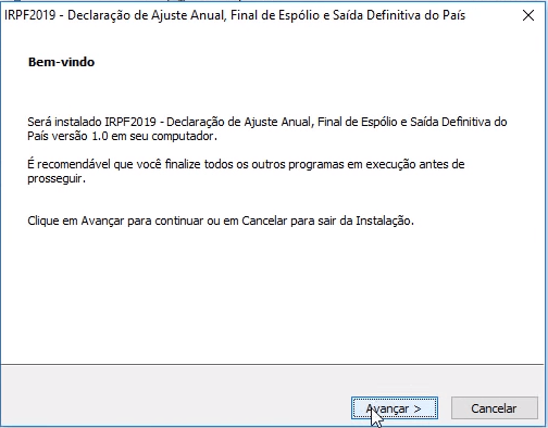 Programa Imposto de Renda 2019