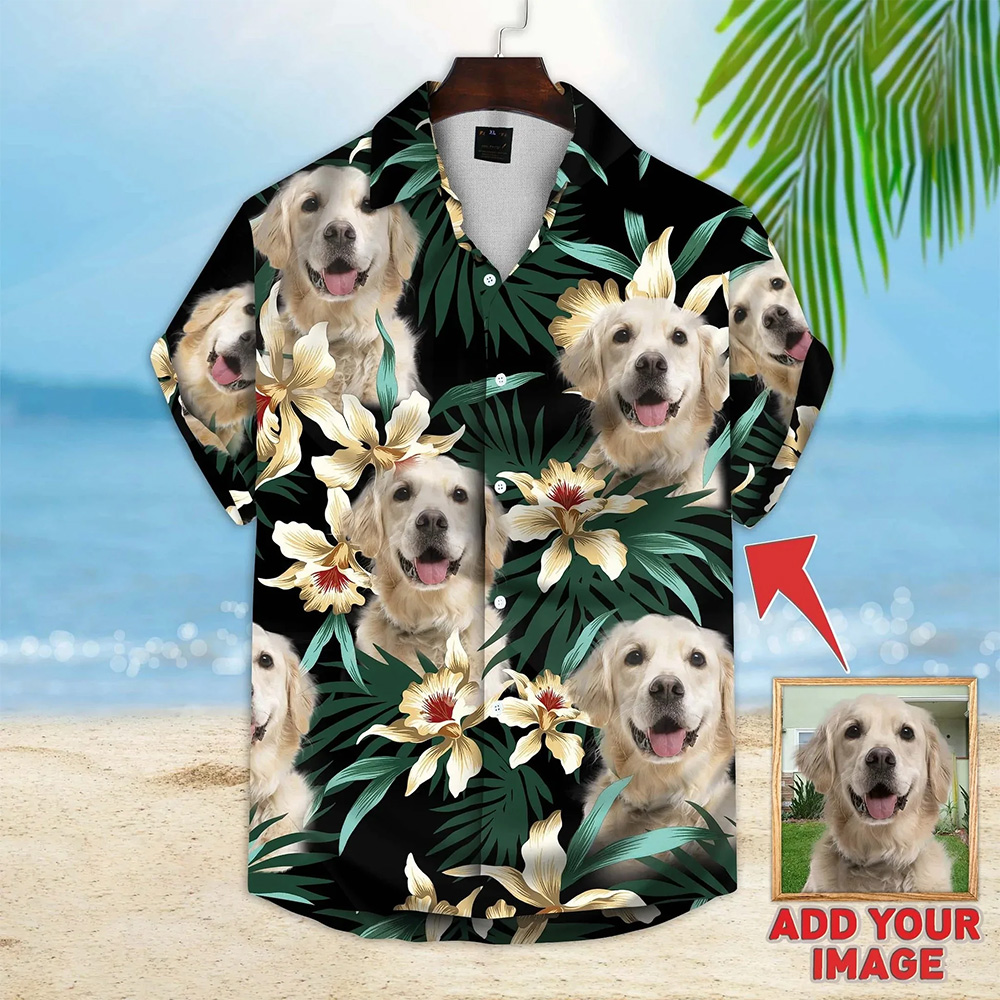 Personalized Hawaiian Shirt Custom Dog Hawaiian Shirt Floral Hawaii