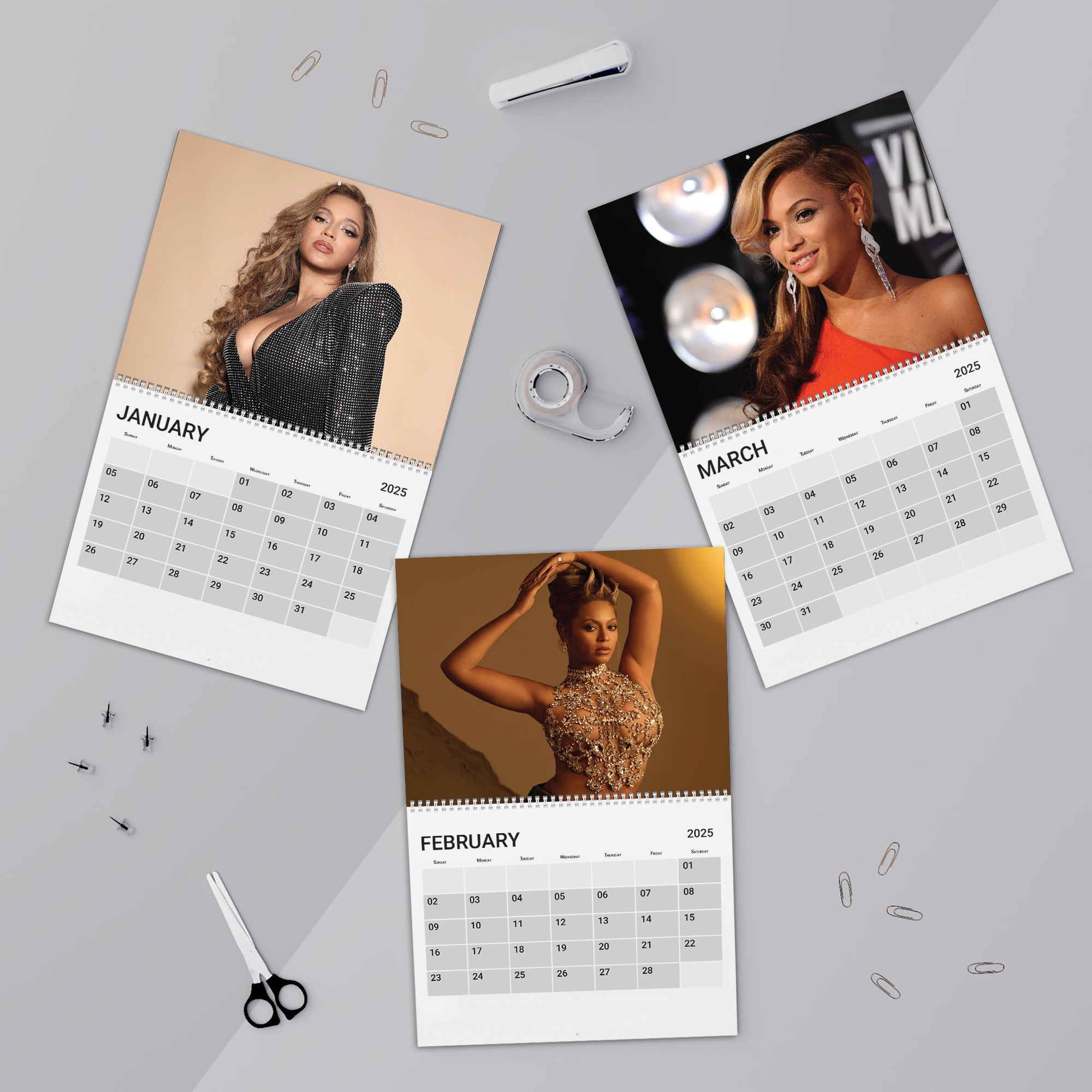 A Year Of Beyoncé 2025 Calendar Design by Crocodile