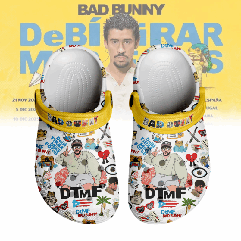 Comfortable Shoes Bad Bunny Christmas Holiday Edition Clogs, Best Xmas Gift For Fans