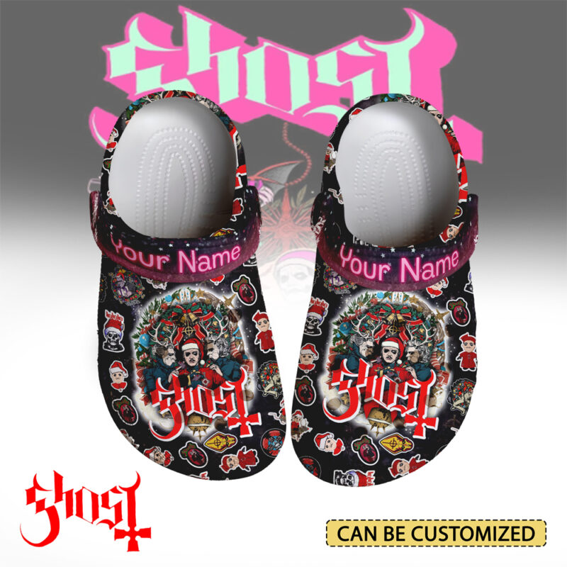 Customized Ghost Band Merry Christmas Trendy Clogs, Additional footwear for fans wardrobe