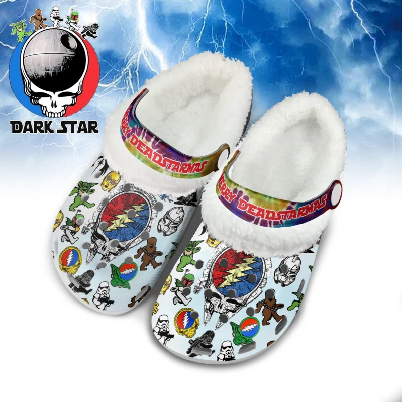 Grateful Dead Starmas Christmas Cozy Fleece Lined Clogs 