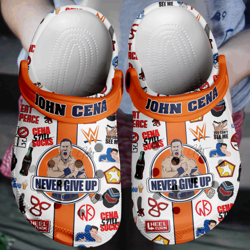 John Cena Never Give Up Unisex Clogs Shoes 