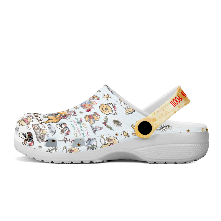 Merry Christmas Winnie The Pooh Cute Clogs For Kids & Adults